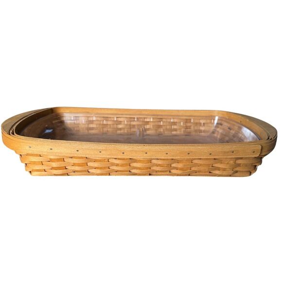 Longaberger Authentic 2003 Classic Hostess Serve-it-up Basket Combo Decor - Picture 5 of 10
